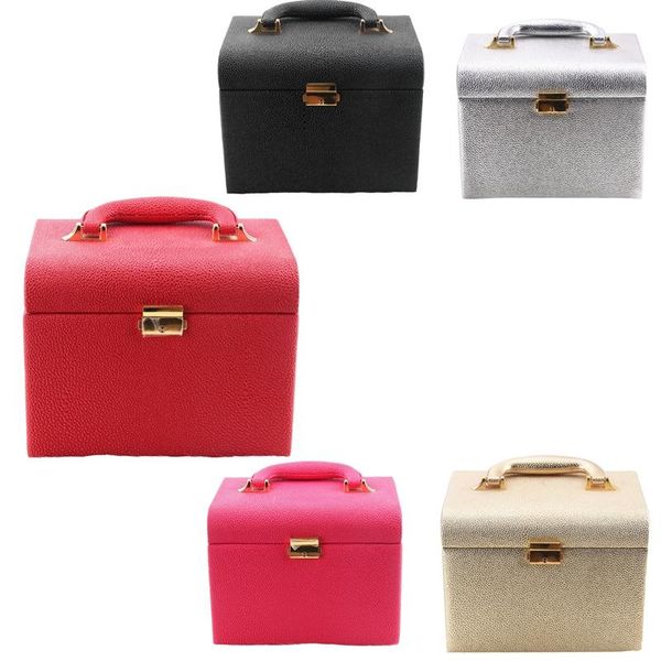 cosmetic bags & cases pu leather makeup box lockable jewelry with mirror case beauty bag travel
cosmetic bags & cases pu leather makeup box lockable jewelry with mirror case beauty bag travel