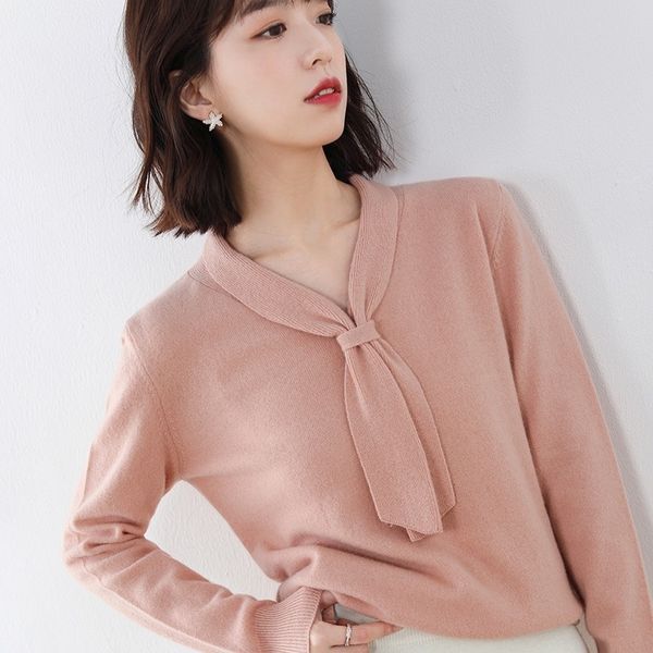 bow collar women's 100% pure wool sweater women warm jumpers autumn and winter loose bottoming knit fa 6ch7, White;black
bow collar women's 100% pure wool sweater women warm jumpers autumn and winter loose bottoming knit fa 6ch7, White;black