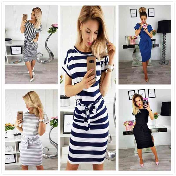 fashion casual short sleeve women dress o neck striped pocket sashes plus size midi vestido slim bodycon cotton, Black;gray
fashion casual short sleeve women dress o neck striped pocket sashes plus size midi vestido slim bodycon cotton, Black;gray