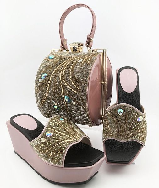 dress shoes elegant pink set african wedge heel slippers with handbag women and bag summer pumps md014 height 9cm, Black
dress shoes elegant pink set african wedge heel slippers with handbag women and bag summer pumps md014 height 9cm, Black