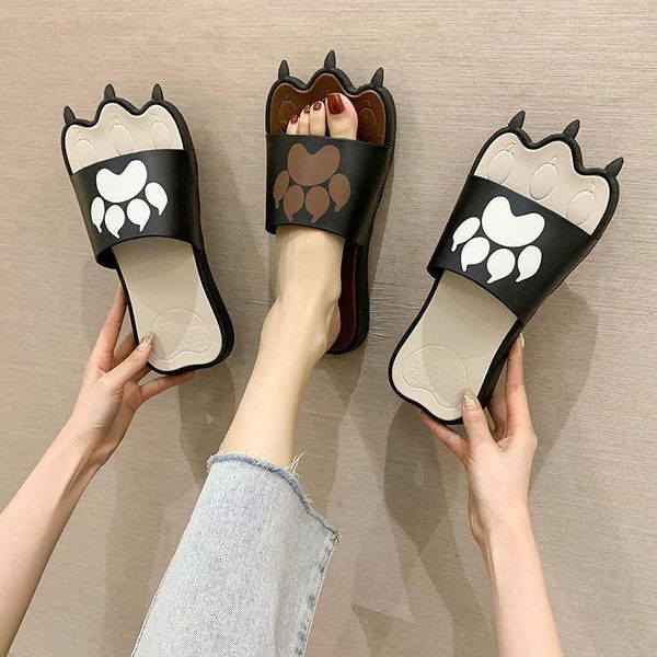 slippers female summer cute ladies cat claw sandals men/women indoor home shoes casual non-slip slides girl's fashion flip flops, Black
slippers female summer cute ladies cat claw sandals men/women indoor home shoes casual non-slip slides girl's fashion flip flops, Black