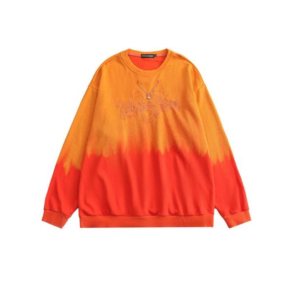 men's hoodies & sweatshirts wind gradient tie dyed hoodless sweater street trend letter embroidery loose round neck pullover, Black
men's hoodies & sweatshirts wind gradient tie dyed hoodless sweater street trend letter embroidery loose round neck pullover, Black