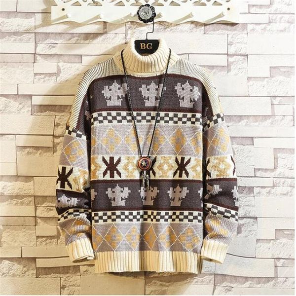 men's sweaters fashion mens christmas sweater casual slim fit male clothing long sleeve turtleneck knitted pullovers winter thick men, White;black
men's sweaters fashion mens christmas sweater casual slim fit male clothing long sleeve turtleneck knitted pullovers winter thick men, White;black