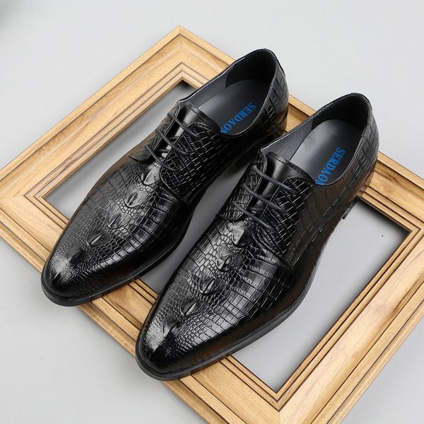 Mens Formal Shoes Genuine Leather Oxford Shoes For Men Italian Lace Up Alligator Pattern Hand Polished Dress Wedding Shoes G21, Black
Mens Formal Shoes Genuine Leather Oxford Shoes For Men Italian Lace Up Alligator Pattern Hand Polished Dress Wedding Shoes G21, Black