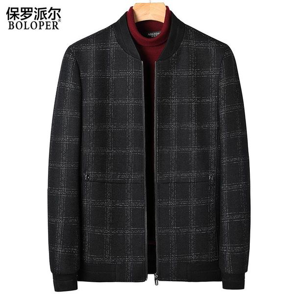 men's wool & blends woolen jacket spring and autumn short double faced ni coat youth baseball uniform cashmere free, Black
men's wool & blends woolen jacket spring and autumn short double faced ni coat youth baseball uniform cashmere free, Black