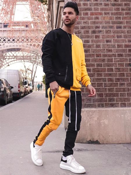 2021 new elastic casual contrast neck-to-neck fitness suit sports pants define two men's training pieces streetwear clothes wvvh, Gray
2021 new elastic casual contrast neck-to-neck fitness suit sports pants define two men's training pieces streetwear clothes wvvh, Gray