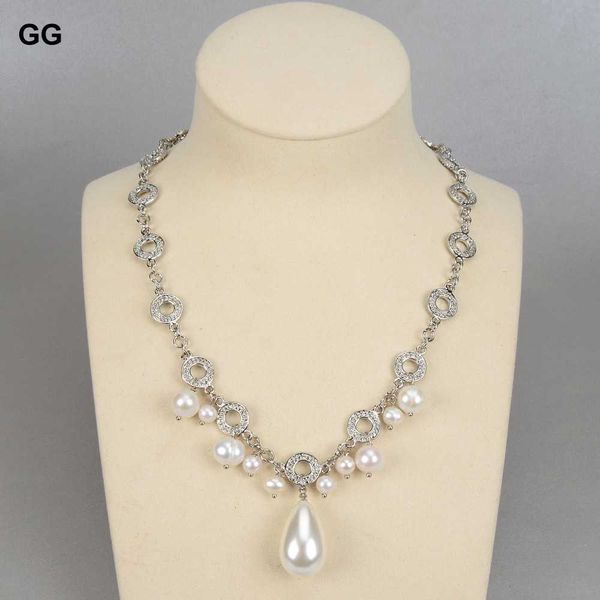 guaiguai jewelry 19'' white gold color plated chain necklace sea shell pearl pendant, Silver
guaiguai jewelry 19'' white gold color plated chain necklace sea shell pearl pendant, Silver