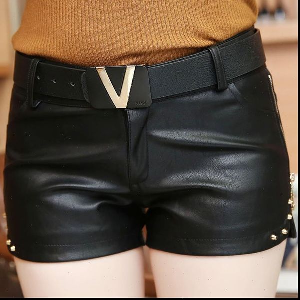 korean slim zipper rivet low waist shorts women 2021 autumn winter with fashion pu leather black short feminino b9n209, White;black
korean slim zipper rivet low waist shorts women 2021 autumn winter with fashion pu leather black short feminino b9n209, White;black