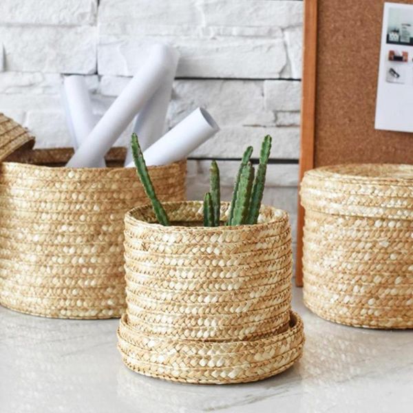 storage baskets 3pcs handmade straw rattan woven basket toy snack sundry holder with lid
storage baskets 3pcs handmade straw rattan woven basket toy snack sundry holder with lid
