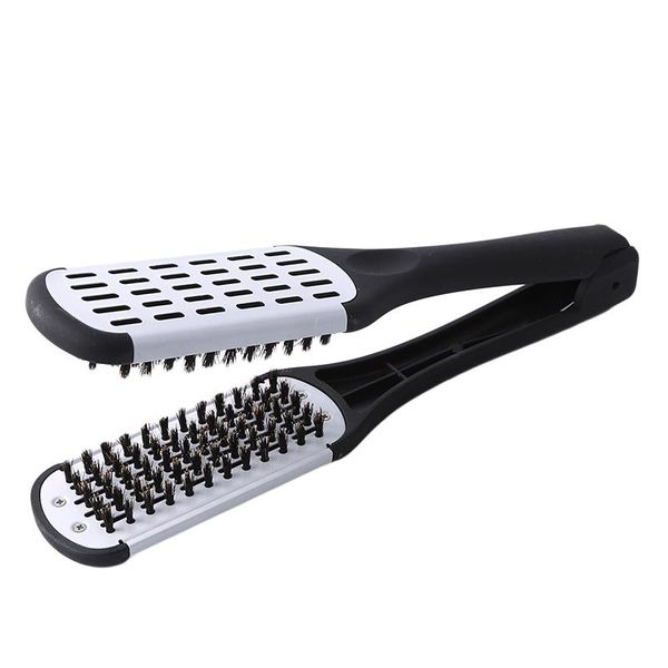 hair brushes 1pcs 2021 straightener ceramic straight double brush v-shaped comb clip painless styling tools, Silver
hair brushes 1pcs 2021 straightener ceramic straight double brush v-shaped comb clip painless styling tools, Silver