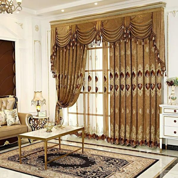 european-american high-end luxury for villa living room bedroom floor-to-ceiling chenille embroidered curtains screen custom
european-american high-end luxury for villa living room bedroom floor-to-ceiling chenille embroidered curtains screen custom
