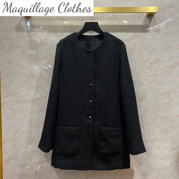autumn pearls beading overcoat women winter vintage belt tweed coat c503 women's wool & blends, Black
autumn pearls beading overcoat women winter vintage belt tweed coat c503 women's wool & blends, Black