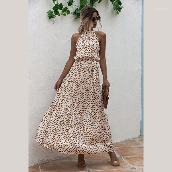 summer elegant beach long dress women 2021 vintage polka dot strap halter boho casual loose floral ladies dresses women's swimwear, White;black
summer elegant beach long dress women 2021 vintage polka dot strap halter boho casual loose floral ladies dresses women's swimwear, White;black