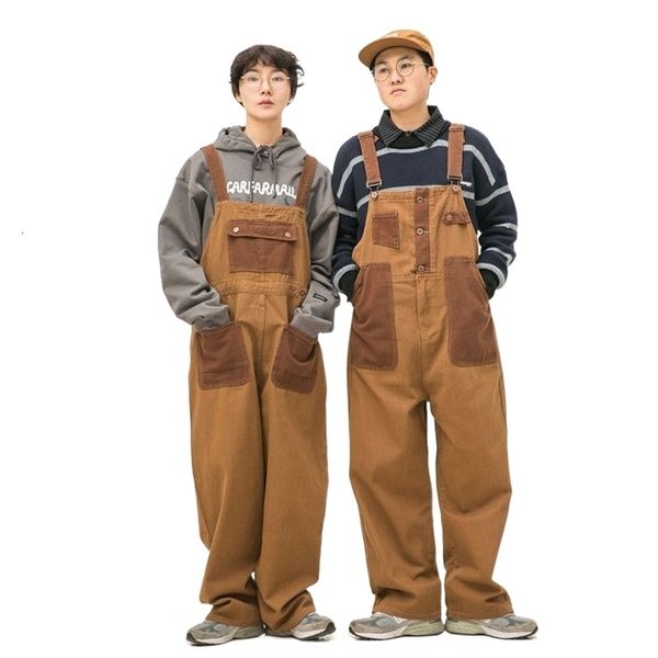 women's jeans orange brown matching suspender pants two-sided wear couple loose straight cargo japanese artistic retro style women, Blue
women's jeans orange brown matching suspender pants two-sided wear couple loose straight cargo japanese artistic retro style women, Blue