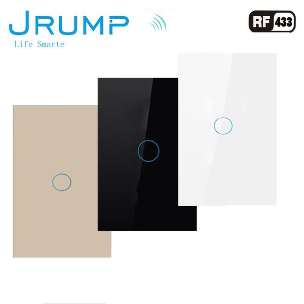 smart home control jrump us standard remote touch switch wall rf433 wireless interruptor ac100-220v 1gang tempered glass
smart home control jrump us standard remote touch switch wall rf433 wireless interruptor ac100-220v 1gang tempered glass