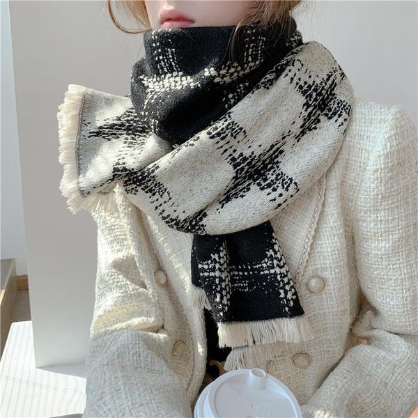 scarves &dolphin women winter warm scarf woolen knitted classic black white plaid imitation cashmere tippet pashmina blanket shawl, Blue;gray
scarves &dolphin women winter warm scarf woolen knitted classic black white plaid imitation cashmere tippet pashmina blanket shawl, Blue;gray