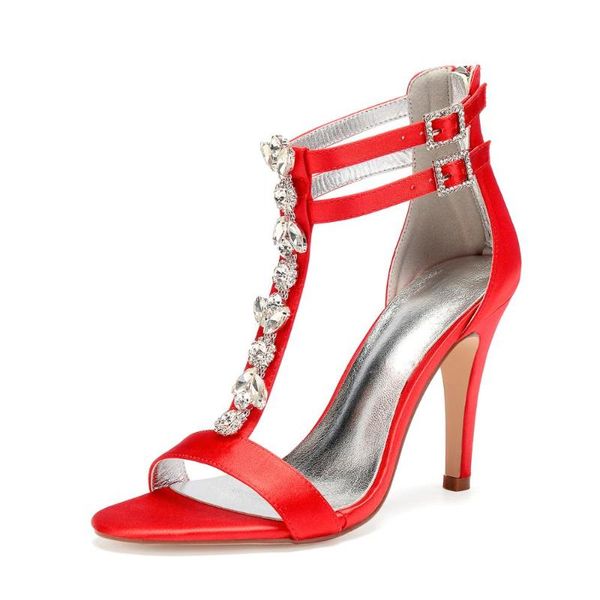 dress shoes elegant lady crystal sandals thin strappy satin evening bridal wedding party prom high heels ankle strap pumps, Black
dress shoes elegant lady crystal sandals thin strappy satin evening bridal wedding party prom high heels ankle strap pumps, Black