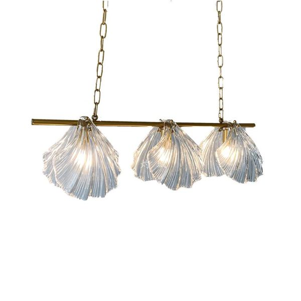 nordic creative fresh glass three-headed glass meal hanging modern simple shell b&b restaurant chandelier
nordic creative fresh glass three-headed glass meal hanging modern simple shell b&b restaurant chandelier