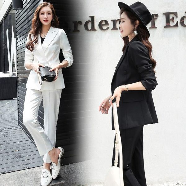 women's tracksuits the slim slimming temperament spring and autumn small suit jacket nine pants handsome professional fashion two-piece, Gray
women's tracksuits the slim slimming temperament spring and autumn small suit jacket nine pants handsome professional fashion two-piece, Gray