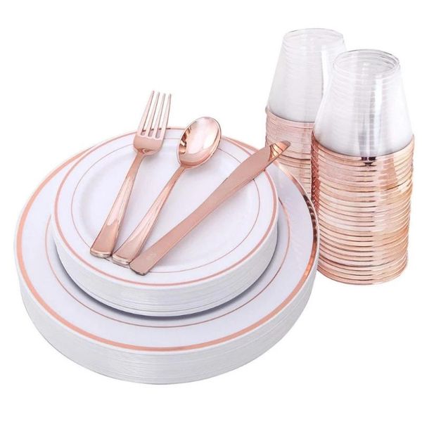 disposable dinnerware rose gold plastic plates for anniversaire wedding party decor supplies birthday decoration of celebration
disposable dinnerware rose gold plastic plates for anniversaire wedding party decor supplies birthday decoration of celebration