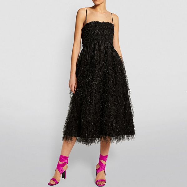 new black feather midi party women 2021 summer ladies elegant tassel strapless ball gown 2afv, Black;gray
new black feather midi party women 2021 summer ladies elegant tassel strapless ball gown 2afv, Black;gray