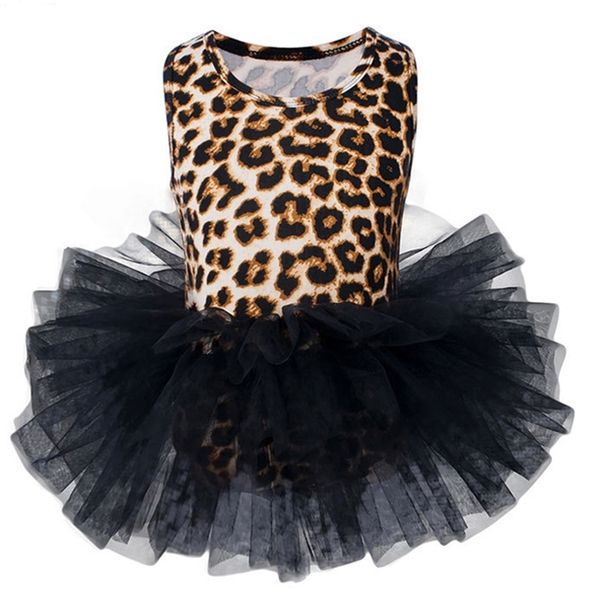 summer dresses leopard print dance costumes toddler clothes for girls party clothing for ballerina 210528, Red;yellow