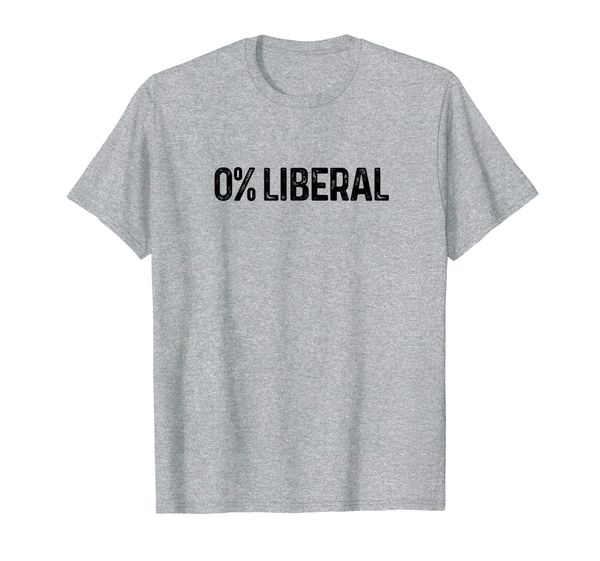 0% liberal - republican gift conservative political gift t-shirt, White;black