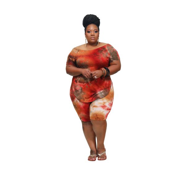 tie dye print womens set plus size xl-4xl slash neck t-shirt shorts sweatpant jogger suit tracksuit matching set outfit, White
tie dye print womens set plus size xl-4xl slash neck t-shirt shorts sweatpant jogger suit tracksuit matching set outfit, White