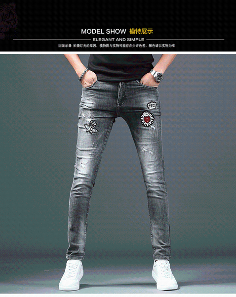sw03132 fashion men's jeans 2021 runway luxury european design party style men's clothing, Blue
sw03132 fashion men's jeans 2021 runway luxury european design party style men's clothing, Blue