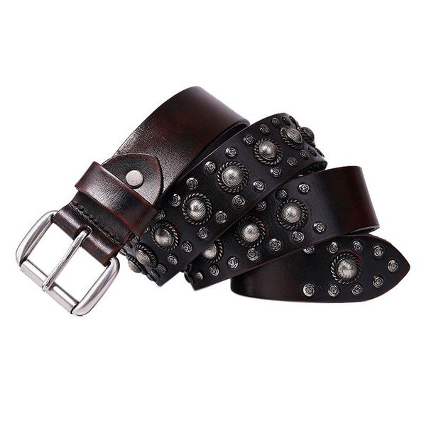 belts brand name men rivet punk designer male metal patch cowskin genuine leather belt unique styles for jeans, Black;brown
belts brand name men rivet punk designer male metal patch cowskin genuine leather belt unique styles for jeans, Black;brown