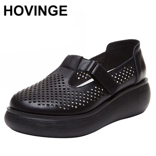 hovinge genuine leather hollow out womens sandals summer platform high heels for women wedges casual woman shoes shallow slides, Black
hovinge genuine leather hollow out womens sandals summer platform high heels for women wedges casual woman shoes shallow slides, Black