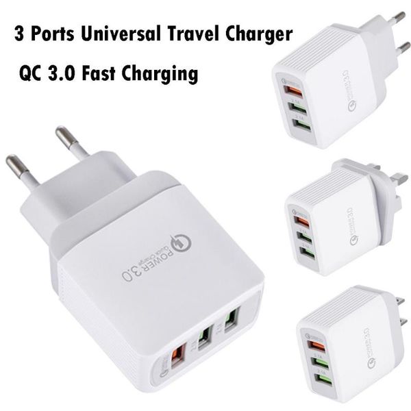 smart power plugs 3 ports universal 18w travel charger qc 3.0 fast charging wall us eu uk plug socket phone chargers #1127
smart power plugs 3 ports universal 18w travel charger qc 3.0 fast charging wall us eu uk plug socket phone chargers #1127