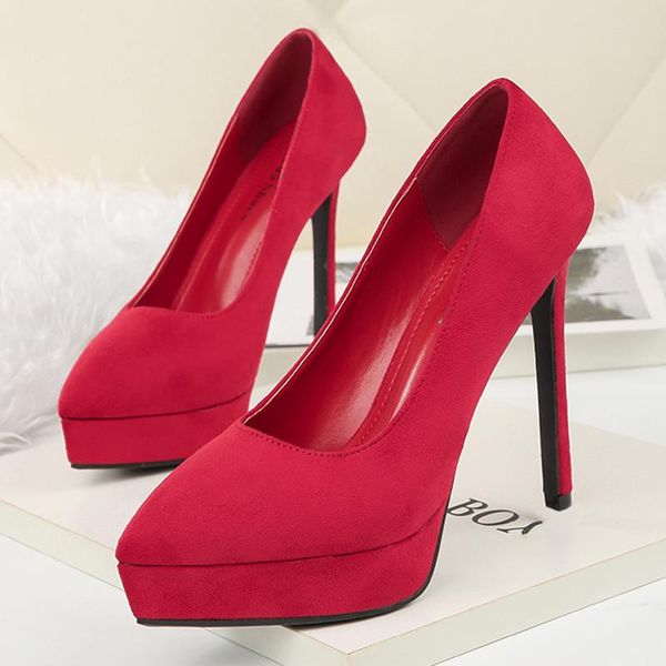 dress shoes 2021 women red flock platform pumps gray pointed toe khaki 13cmthin high heels ladies party nightclub, Black
dress shoes 2021 women red flock platform pumps gray pointed toe khaki 13cmthin high heels ladies party nightclub, Black