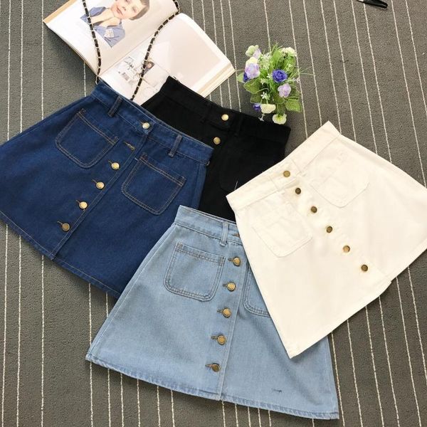 women's shorts skirt classic female jeans, short metal jeans and high waist button for women, , hkfz, White;black
women's shorts skirt classic female jeans, short metal jeans and high waist button for women, , hkfz, White;black
