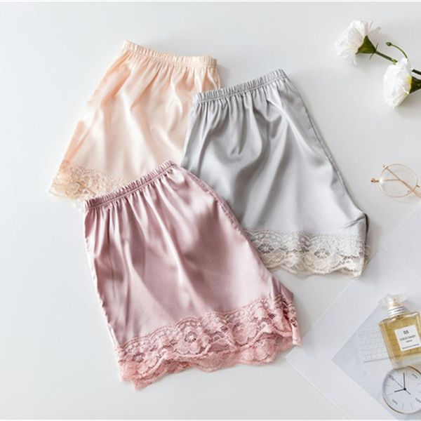 women's shorts women summer pajamas silky satin safety short pants under skirt elastic waist soft cool breathable home sleep bottom, White;black
women's shorts women summer pajamas silky satin safety short pants under skirt elastic waist soft cool breathable home sleep bottom, White;black