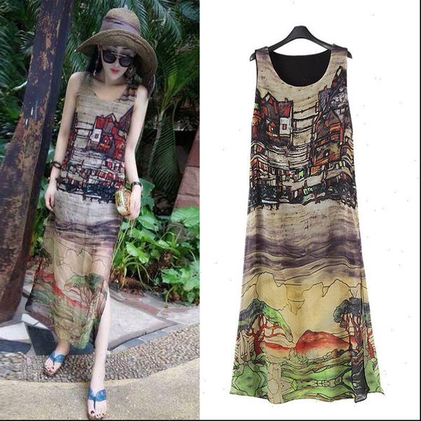 boho loose maxi summer dress plus size dresses for women 4x 5x 6x print sleeveless chiffon long beach dress vestidos robe femme, Black;gray
boho loose maxi summer dress plus size dresses for women 4x 5x 6x print sleeveless chiffon long beach dress vestidos robe femme, Black;gray