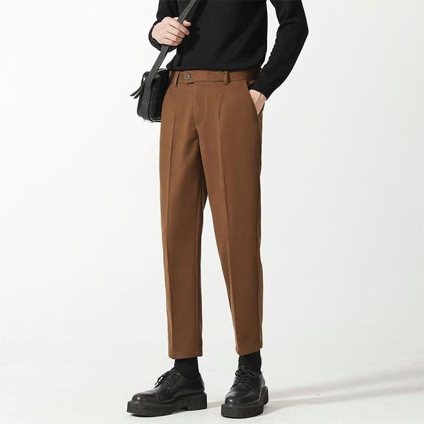 men's suits & blazers 2021 autumn winter woolen men business dress pants casual slim fit solid suit pant office social trousers pantalo, White;black
men's suits & blazers 2021 autumn winter woolen men business dress pants casual slim fit solid suit pant office social trousers pantalo, White;black