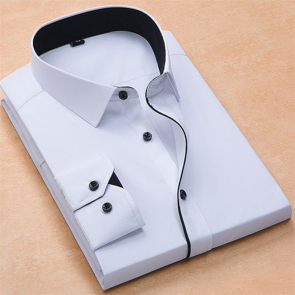 good patchwork black button turn down collar long sleeve twill business formal mens dress shirts solid men 's 210310, White;black
good patchwork black button turn down collar long sleeve twill business formal mens dress shirts solid men 's 210310, White;black