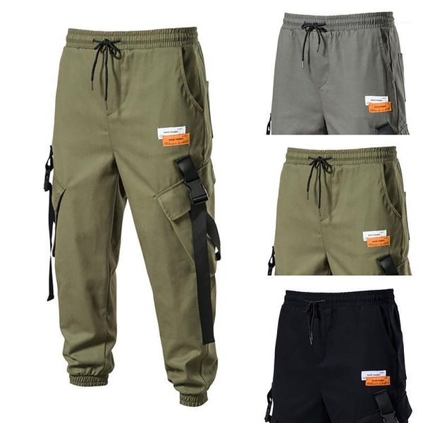 men's pants printed straight leg overalls cargo fashion drawstring casual pockets trousers sweatpants males summer, Black
men's pants printed straight leg overalls cargo fashion drawstring casual pockets trousers sweatpants males summer, Black