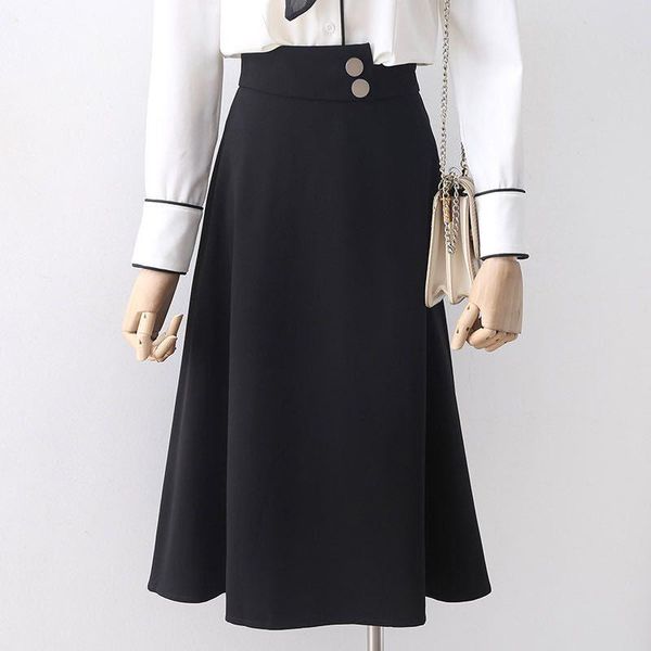 skirts women 2021 spring autumn fashion skirt female high waist midi a-line ladies streetwear solid color jupe femme c807, Black
skirts women 2021 spring autumn fashion skirt female high waist midi a-line ladies streetwear solid color jupe femme c807, Black