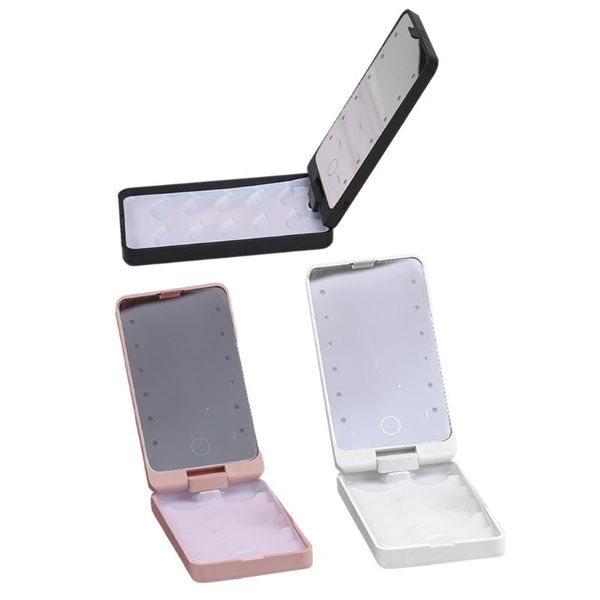 compact mirrors false eyelash holder storage case with led light mirror 360 degree rotation, practical
compact mirrors false eyelash holder storage case with led light mirror 360 degree rotation, practical