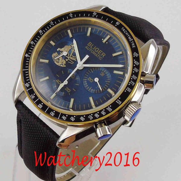 luxury 40mm sapphire glass lightweight automatic movement blue dial watch, Slivery;brown
luxury 40mm sapphire glass lightweight automatic movement blue dial watch, Slivery;brown