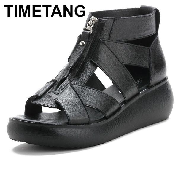 timetang women wedge sandals peep toe front zipper gladiator sandals women genuine leather casual platform summer shoes, Black
timetang women wedge sandals peep toe front zipper gladiator sandals women genuine leather casual platform summer shoes, Black
