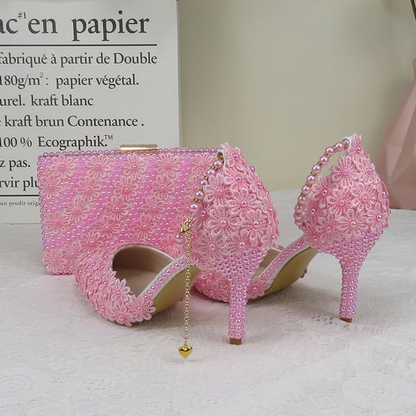ab pink pearl flower wedding shoes matching bags high heels toe strap ladies party shoe and set 5u5h, Black
ab pink pearl flower wedding shoes matching bags high heels toe strap ladies party shoe and set 5u5h, Black
