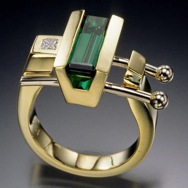 cluster rings mengyi fashion creative golden ring geometry inlaid with green zircon women punk suitable for party jewelry wholesale gifts, Golden;silver
cluster rings mengyi fashion creative golden ring geometry inlaid with green zircon women punk suitable for party jewelry wholesale gifts, Golden;silver