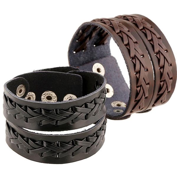 charm bracelets handmade boho gypsy hippie punk brown black genuine cow leather button lock 2 size wide big braid wrap double, Golden;silver
charm bracelets handmade boho gypsy hippie punk brown black genuine cow leather button lock 2 size wide big braid wrap double, Golden;silver