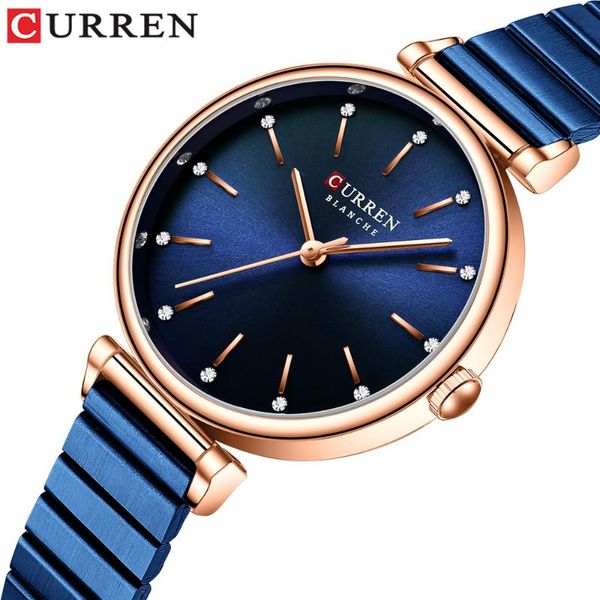 wristwatches curren women's watches quartz wristwatch with stainless steel band rhinestones dial blue clock female, Slivery;brown
wristwatches curren women's watches quartz wristwatch with stainless steel band rhinestones dial blue clock female, Slivery;brown