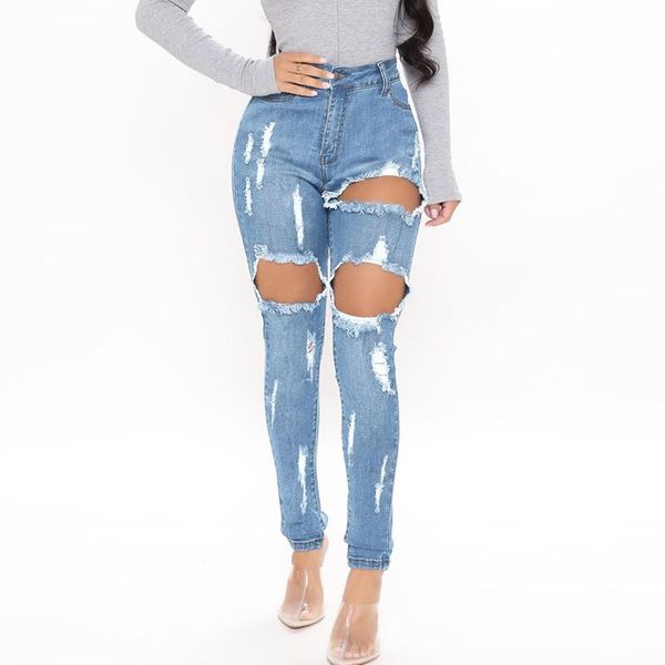 trendy new women's solid color jeans, button high waist pockets, personality girl jeans, ripped fashionable ladies pants#g30, Blue
trendy new women's solid color jeans, button high waist pockets, personality girl jeans, ripped fashionable ladies pants#g30, Blue
