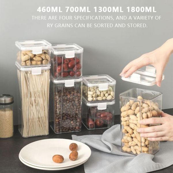 storage bottles & jars 1800ml kitchen transparent box sealed jar grains beans organizer containers refrigerator airtight pantry
storage bottles & jars 1800ml kitchen transparent box sealed jar grains beans organizer containers refrigerator airtight pantry
