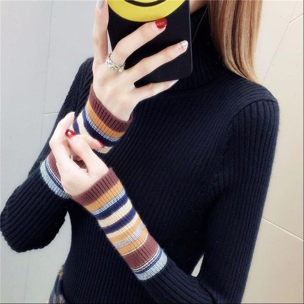 elastic sweaters long sleeve female pullovers turtleneck winter autumn women clothes jumper streetwear knitted black red s, White;black
elastic sweaters long sleeve female pullovers turtleneck winter autumn women clothes jumper streetwear knitted black red s, White;black